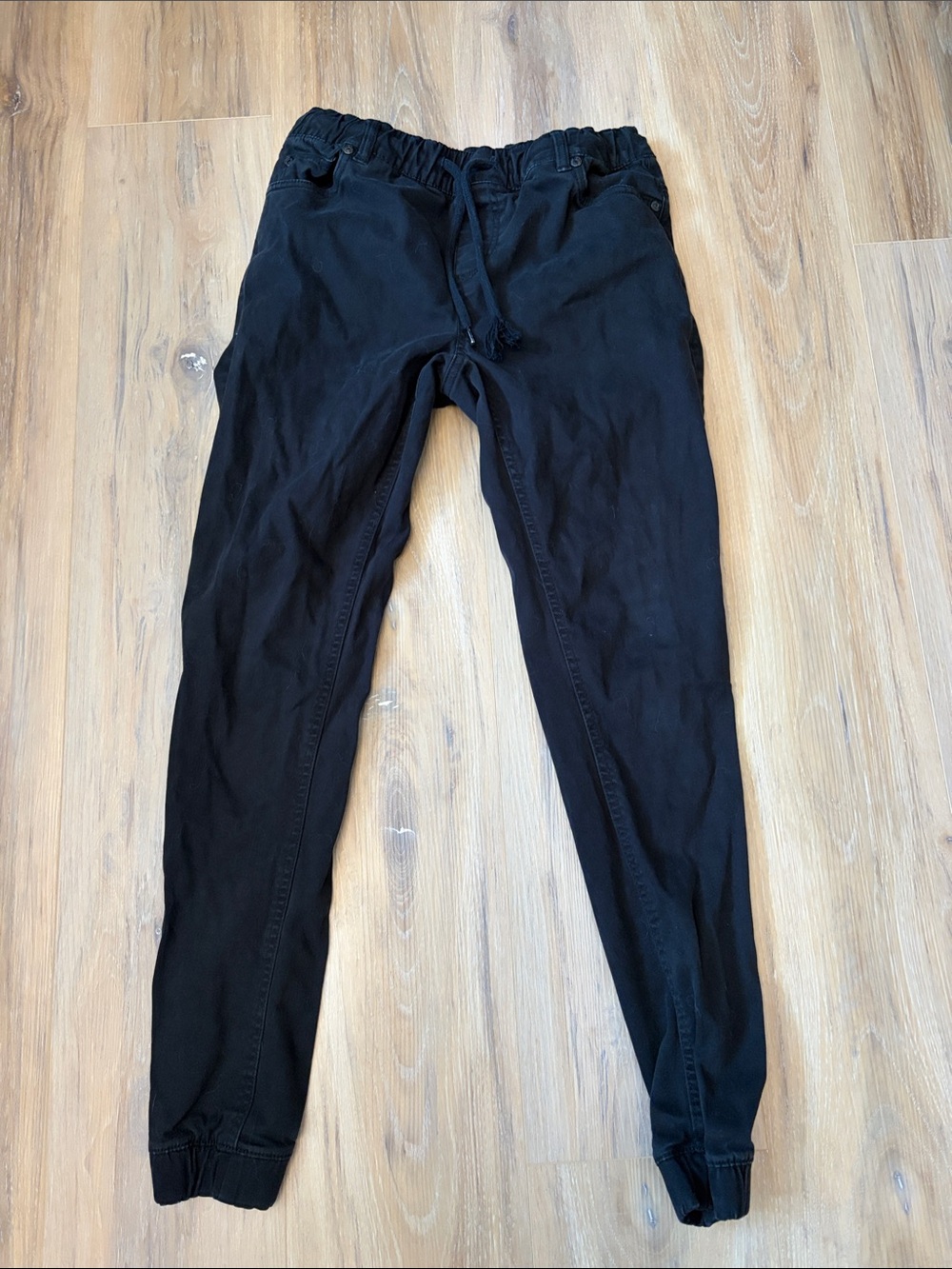 Men's Black Jogger Pants - Casual Drawstring Comfort